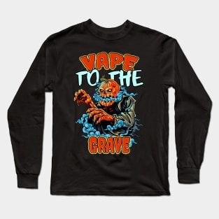 Vape Halloween funny Vapers Pumpkin Long Sleeve T-Shirt